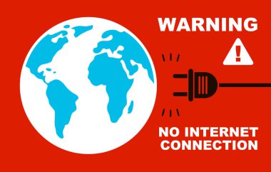 Yerküre ile bağlantısız elektrik prizi olan internet bağlantısı konsepti posteri ya da afişi yok.