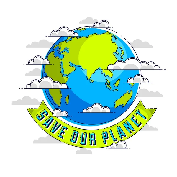 Wereld Internationale Dag Van Aarde Concept Ecologie Klimaatveranderingen Aarde Dag — Stockvector