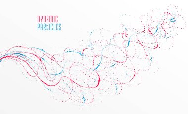 Particle flow array colorful vector abstract background, life forms bio theme microscopic design, dynamic dots elements in motion. clipart svg vector 