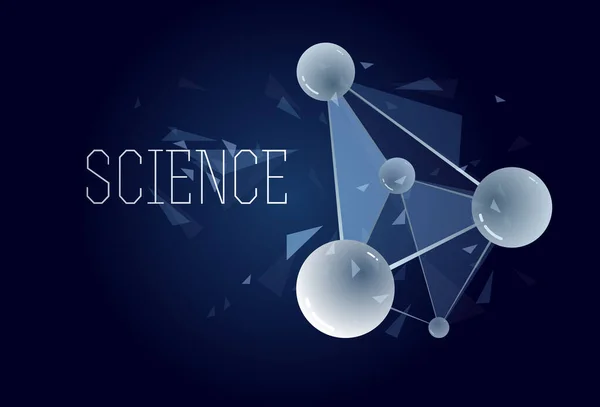 Moléculas Vetor Fundo Abstrato Dimensional Ciência Química Física Tema Elemento —  Vetores de Stock