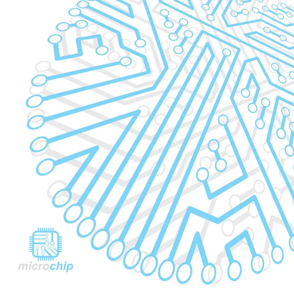Futuristisk Kybernetisk Ordning Vektor Bundkort Illustration Digitalt Element Kredsløb Teknologisk – Stock-vektor