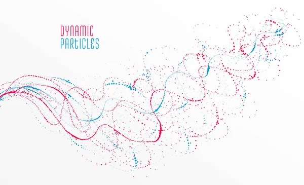 Массив Потока Частиц Красочный Векторный Абстрактный Фон Биотематический Микроскопический Дизайн — стоковый вектор