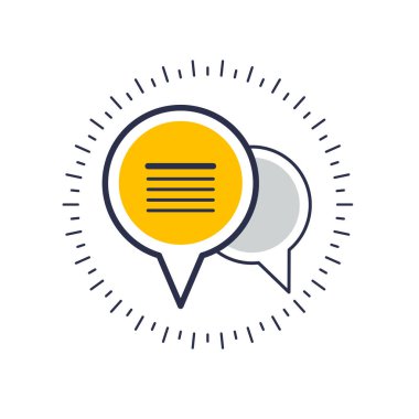 Teknik destek ve sıklıkla sorulan sorular SQ vektör tasarım ögesi beyaz, konuşma baloncukları konsepti izole.