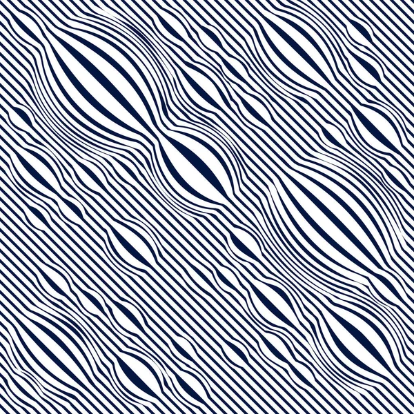 Lignes Abstraites Motif Sans Couture Avec Illusion Optique Fond Vectoriel — Image vectorielle