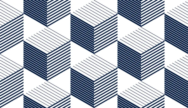 Кубики Бесшовные Векторный Фон Шаблона Подкладка Размерных Блоков Архитектура Строительство — стоковый вектор