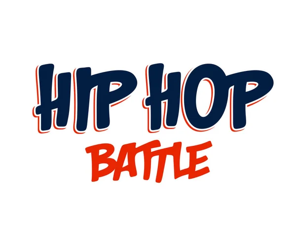 Rap Battle Vektor Psaní Hudební Motiv Logo — Stockový vektor