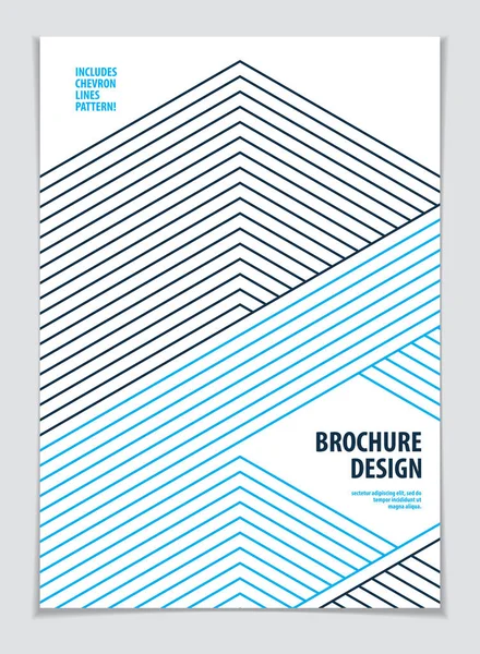 Futuristische Minimale Brochure Grafisch Ontwerp Template Vector Geometrisch Patroon Abstracte — Stockvector