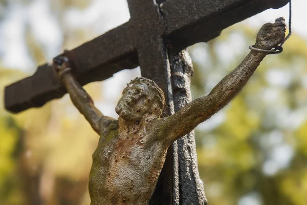 Sofrimento Jesus Cristo Estátua Fragmento Religião — Fotografia de Stock