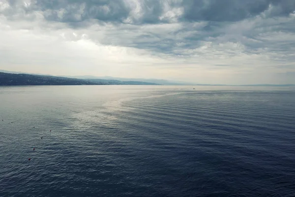 Dramático mar Mediterrâneo tempestuoso, Croácia — Fotografia de Stock