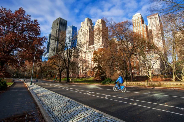 Nueva York City Nueva York Noviembre 2018 Ciclistas Central Park — Foto de Stock