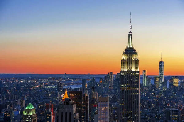 New York City Usa November 2013 Manhattan Downtown Skyline New — Stock Photo, Image