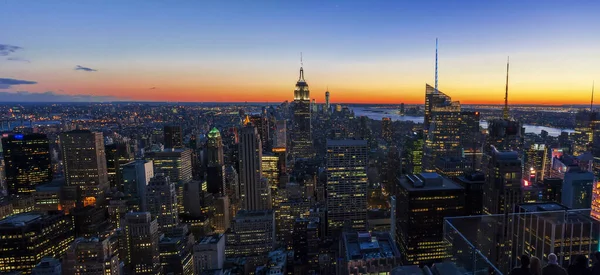 New York City Usa November 2013 Manhattan Downtown Skyline Panorama — Stock Photo, Image