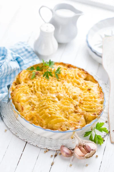 Potato gratin with cheese — Stock Photo, Image