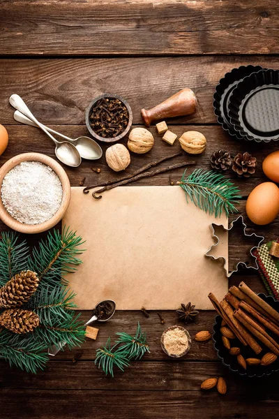 Fondo culinario de Navidad — Foto de Stock