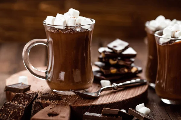 hot chocolate dessert with marshmallows