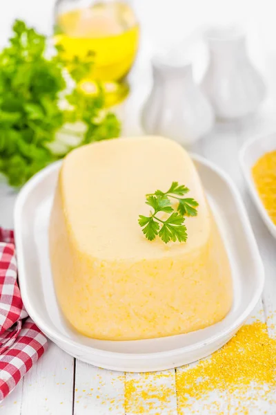 Queso de maíz polenta — Foto de Stock