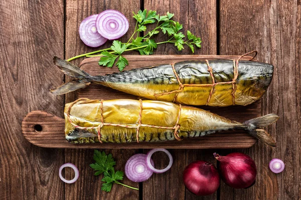 Geräucherte Makrele — Stockfoto