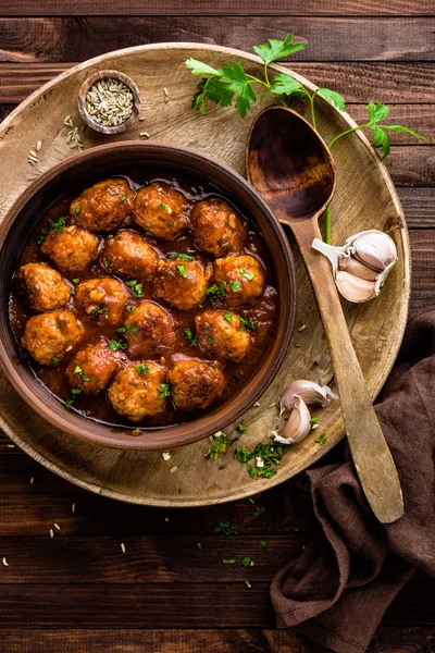 Gehaktballetjes in saus — Stockfoto