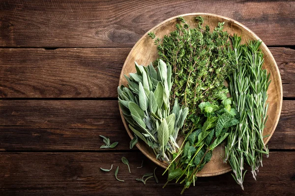 Various fresh herbs — Stock Photo, Image