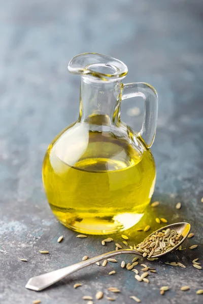 Fennel seeds oil close up — Stock Photo, Image