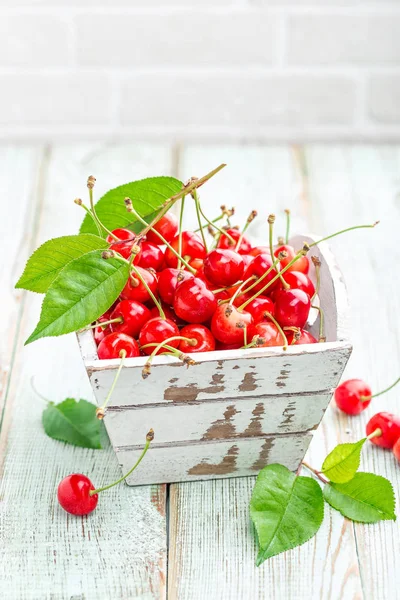 Sweet cherry on white background closeup — Stock Photo, Image