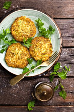 Sebze kabak krep plaka üzerinde