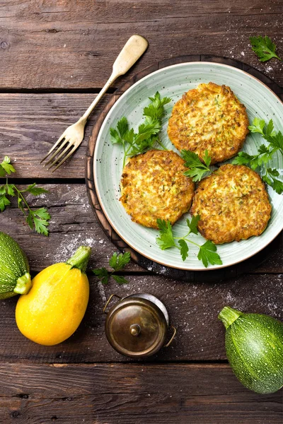 Sebze kabak krep plaka üzerinde