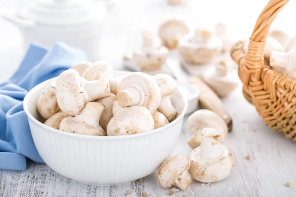 Fresh Champimgon Mushrooms Raw Fungi — Stock Photo, Image