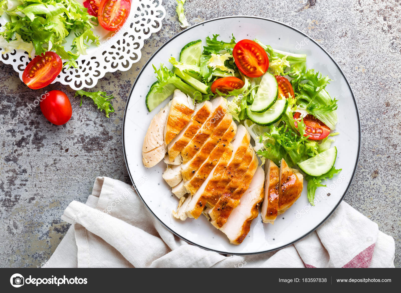 Dieta salada com frango