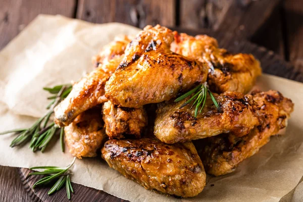 Sayap Ayam Panggang Daging Panggang Pedas — Stok Foto