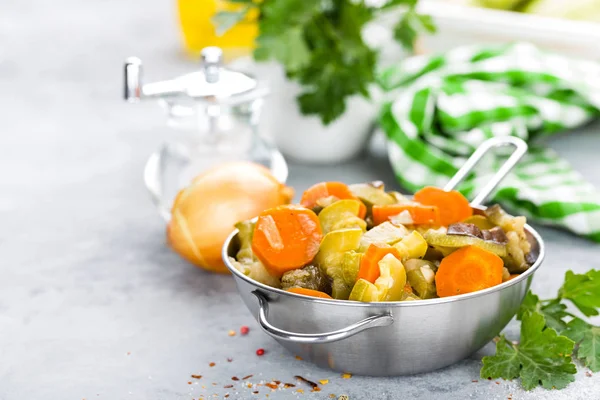 Estofado Verduras Verduras Horneadas Comida Vegetariana —  Fotos de Stock