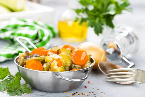 Stufato Verdure Verdure Forno Cibo Vegetariano — Foto Stock