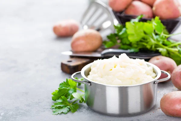 Puree Mash Ziemniaków Masłem Mlekiem Puree Ziemniaków — Zdjęcie stockowe