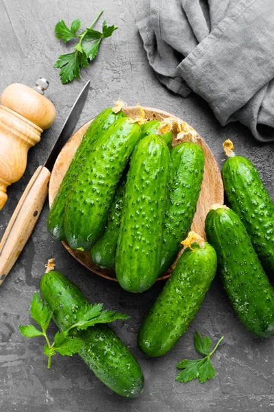 Fresh Cucumbers Top View — Stock Photo, Image