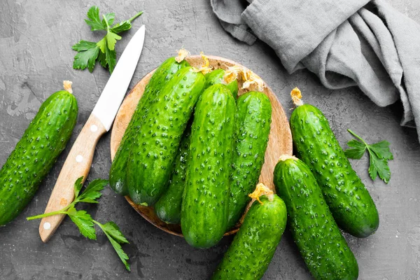Fresh Cucumbers Top View — Stock Photo, Image