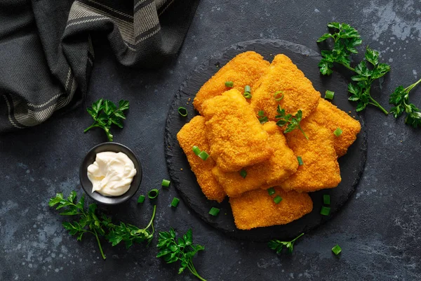 Nuggets Peixe Molho Foo Rápido — Fotografia de Stock