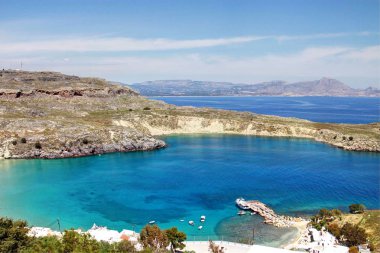 Rhodes - Lindos harika manzarasına