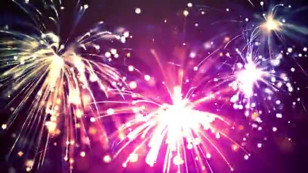 Fuochi d'artificio Capodanno . — Video Stock