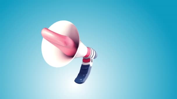 3Dは舌でメガホンをレンダリングします — ストック動画