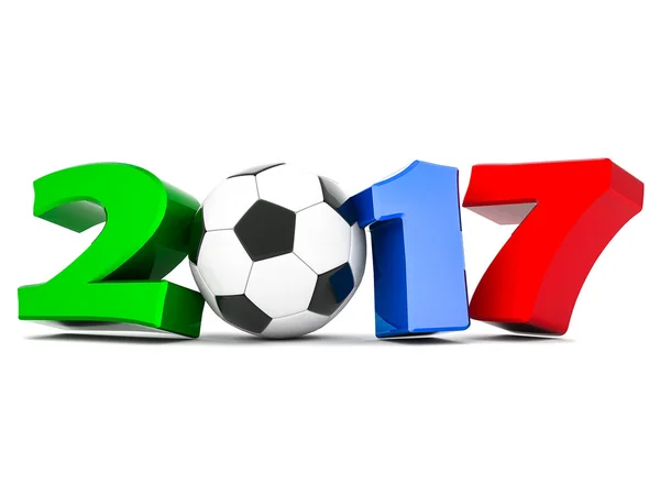 Felice anno nuovo 2017 Illustrazioni 3d — Foto Stock