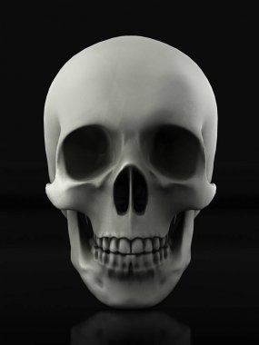 Güzel kafatası dokulu metal siyah bir zemin üzerine yapılmış