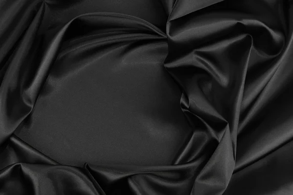 Czarne tkaniny jedwabne — Zdjęcie stockowe