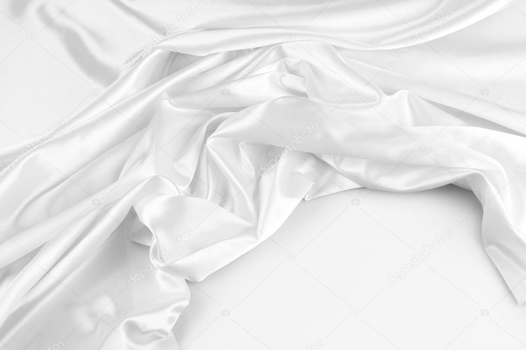 White silk fabric