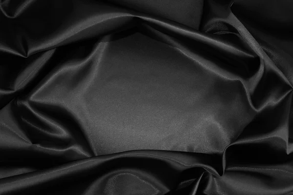 Чёрная шелковая ткань — стоковое фото