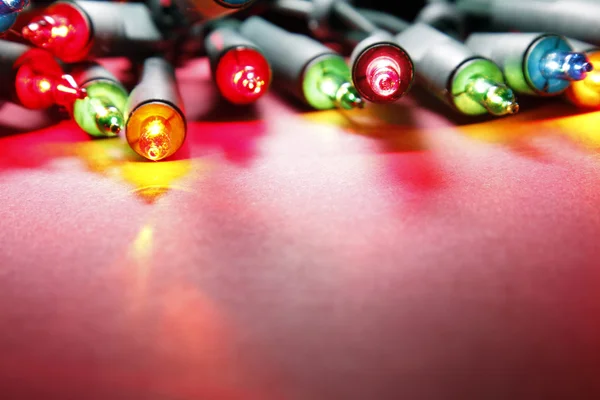Christmas lights glowing — Stock Photo, Image