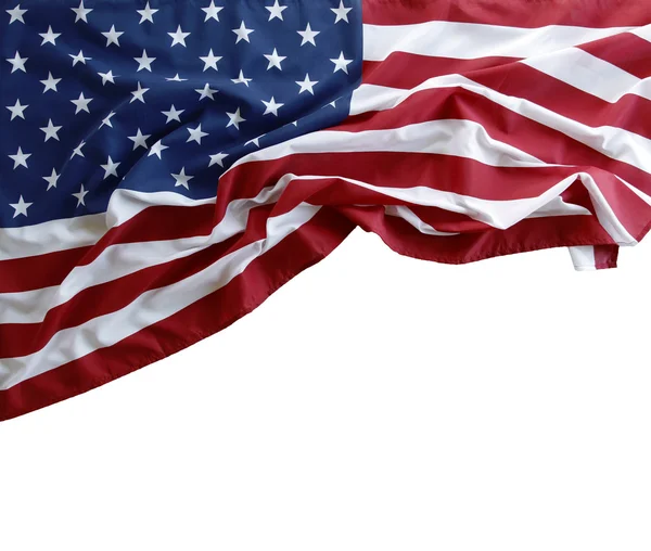 USA vlag op wit — Stockfoto