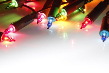Noel ışıkları parlayan 