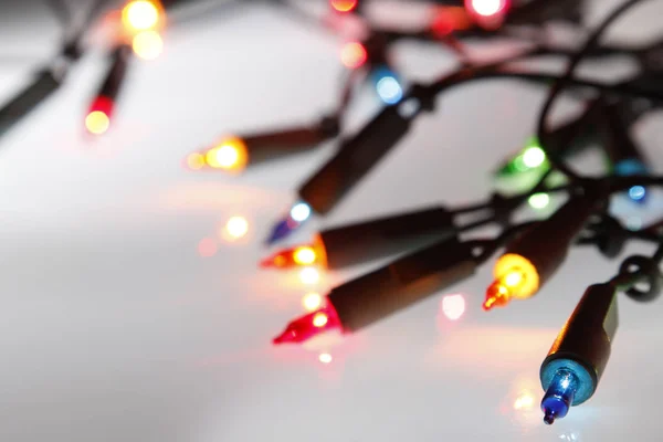 Christmas lights glowing — Stock Photo, Image