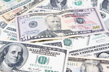çeşitli Amerikan banknotlar
