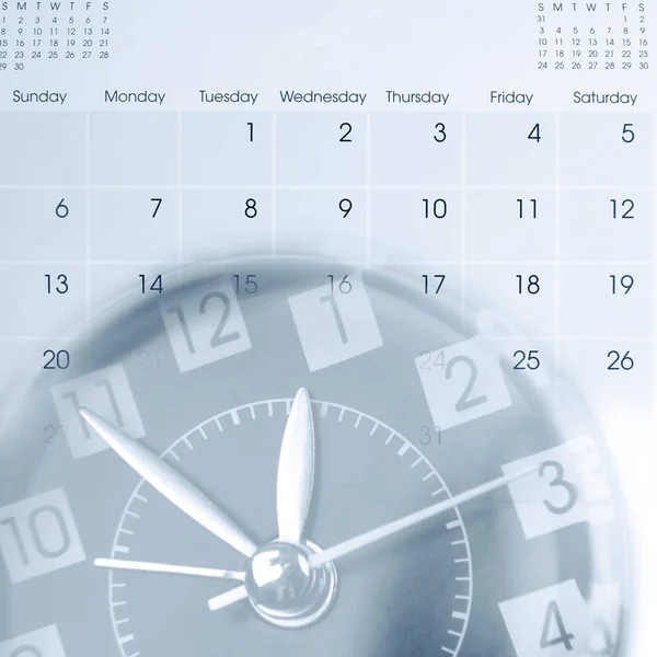 Uhr und Kalender — Stockfoto